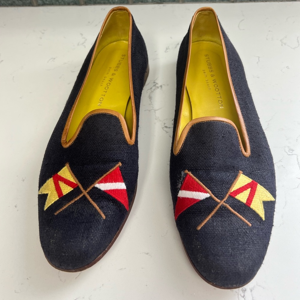 Stubbs & Wootton Palm Beach Women’s Loafers Size 9 Genuine Leather